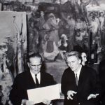 Josip Broz Tito u posjeti Mujezinovićevom ateljeu, Tuzla 1966